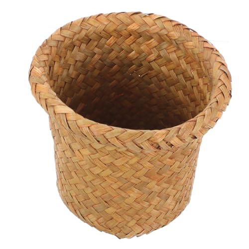 Homoyoyo Cesto Intrecciato in Seagrass Multifunzione Porta Biancheria e Bidone Spazzatura Salvaspazio per Camere Soggiorno e Ufficio Resistente e Pratico Dimensioni Øxcm