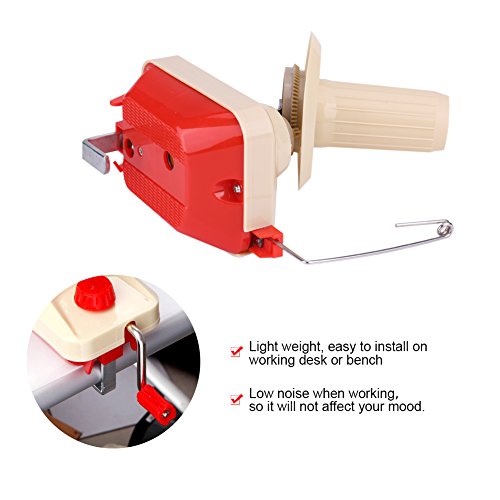 Yarn Winder Hand Operated Yarn Ball Spinner Roller Manual Wool String Fiber Ball Winder Knitting Roll String Yarn Fiber Wool Thread Ball Winder Holder - Image 2