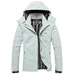 DECKTIN Women's Waterproof Raincoat Lightweight Rain Jacket Detachable Hood Travel Outdoor