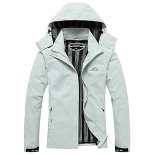 DECKTIN Women’s Waterproof Raincoat Lightweight Rain Jacket Detachable Hood Travel Outdoor