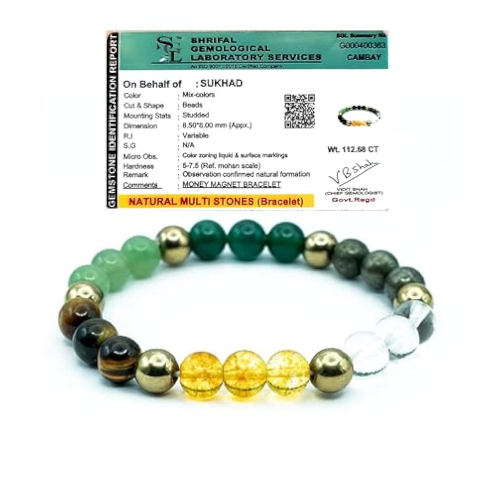 Wealth & Luck Stone Bracelet for Energy Balance