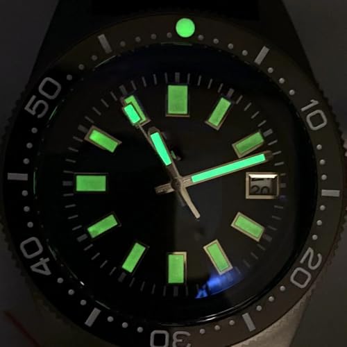 FTEOXLC Titanium 62mas Automatic Dive Men Montres de plongée avec cadran bleu, verre saphir, NH35 200M Montre de sport étanche, V 1, Montre de plongée – vue 7