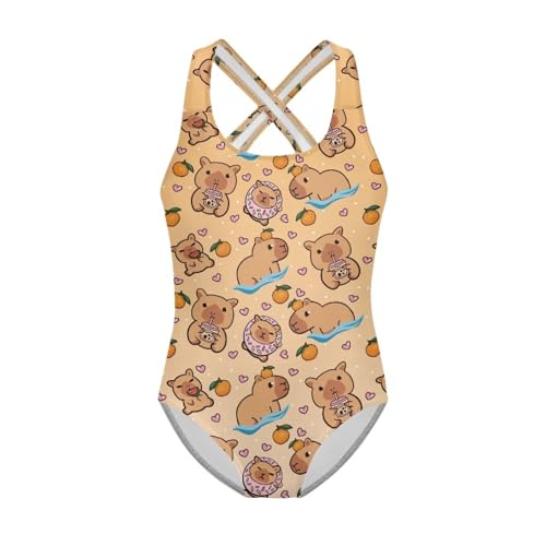 Image of Girls One-Piece Swimsuit for Swimming Lessons Beach Volleyball Pool Party Outdoor Training Quick Dry