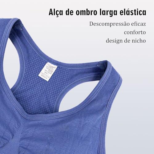2 Peças top feminino academia Sutiã Top De Fitness Antibacteriano Sem Costura (BR, Alfa, M, Regular,