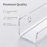 Zerabidpro 4 sztuki winylowych stojaków na płyty winylowe, eleganckie uchwyty winylowe, do salonu, pokoju gier, gabinetu, wielofunkcyjnego stojaka na książki i płyty CD (przezroczysty)