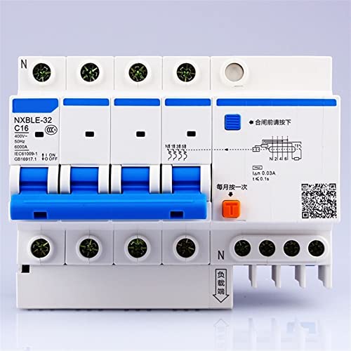 NXBLE-32 4P disjoncteur différentiel AC 230V 400V 16A courbe C 1 pièces