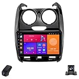 Autoradio Android CarPlay per Renault Duster Dacia Duster 2015-2021 Autoradio Multimediale da 9-Inch con Touchscreen/SWC/Bluetooth/Radio FM/WIFI/GPS/Telecamera Posteriore/ADAS DVR(X1)