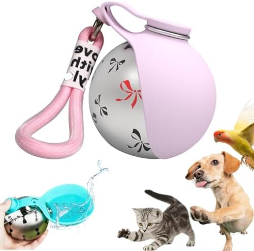 Borraccia per cani da passeggio, bottiglia d'acqua portatile per cani con ciotola pieghevole, 2 in 1, in acciaio inox, erogatore di acqua per animali domestici, a prova di perdite, bottiglia per