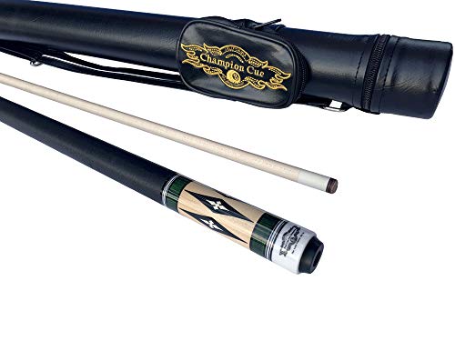 2021 Champion Lost Pieces Series Noroc Pool Cue Stick, Low Deflection Pro Taper, Black Hard Case, Model:LPC504, Retail: $184.52 (20oz, 13mm)