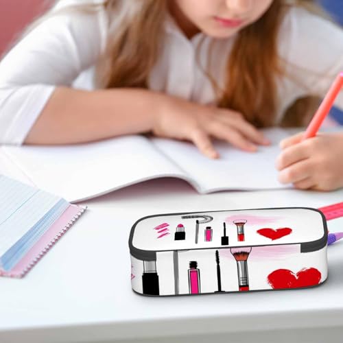 Image of Brush Lipstick Pencil Bag Cosmetics Eyebrow Eyelash Brush Women Big Capacity Pencil Case Pencil Pouch Pen Bag School Students Boy Girl