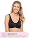 Carole Martin Full-Freedom Comfort Front Closure Bra for Women, Wireless (34, Black)