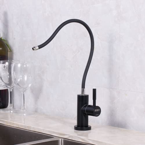 Robinet de cuisine pliable noir pour fenêtre et filtre eau potable pure