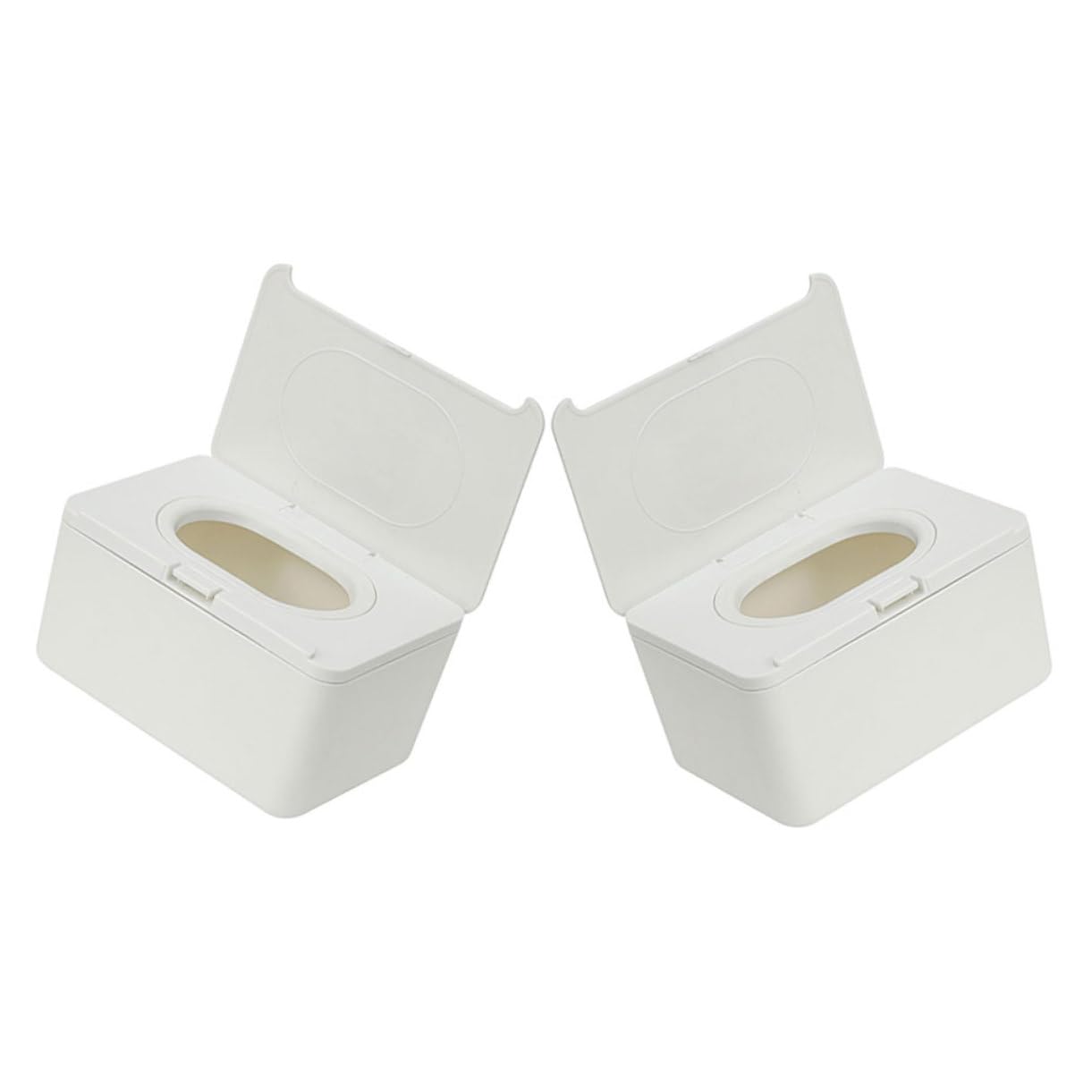 Hohopeti 2pièces Boîtes Distributrices de Lingettes Réutilisables Porte-lingettes Rechargeable pour Contenant de Lingettes pour Maison et Voyages