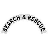 Search & Rescue - Reflective Standard Helmet Black Crescent Decal