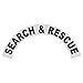 Search & Rescue - Reflective Standard Helmet Black Crescent Decal
