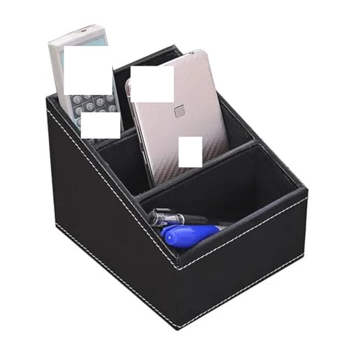 FJIXUO Leder Fernbedienungshalter Desktop-Organizer