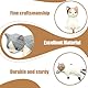 HAZMA 6 Stück Cute Mini Katze Deko,Für Cute Auto Innenraum,Büro Deko,Car Rear View Mirror Cat Decoration Cat Figure, Mini Figures(Kostenloser Spurloser Kleber)