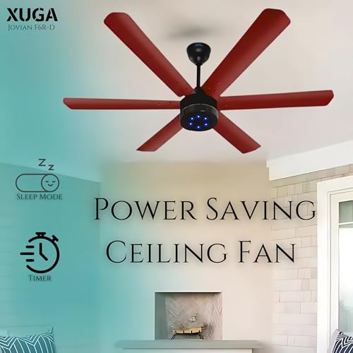 Image of XUGA Jovian F6R-D Premium Smart 1200mm, BEE 5-star BLDC fan,6 Blade,Remote Ceiling fan for Home, 100% Copper Motor,Energy Saving, High Air Delivery,LED(5 Year Warranty)