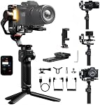 Hohem iSteady MT3 Pro Stabiliseur Gimbal pour appareil photo/appareil photo d'action/Smartphone (pour Canon/Sony/Nikon/Fujifilm/Lumix/) AI Suivi avec télécommande amovible en direct, 2.5kg Charge utile,4-in-1 Compatibilité