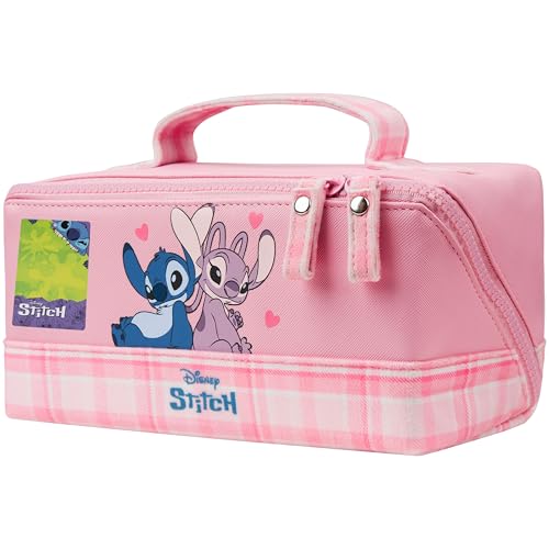 Get Trend Disney Stitch Trousse de Toilette Femme, Ado et Fille, Pochette Maquillage, Accessoire Voyage ou Salle de Bain, Idée Cadeau (Rose Stitch Angel)