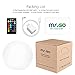 Mr.Go 6-inch RGB Color-Changing LED Globe Orb Light w/Remote, Mood Lamp Kids Night Light, 16 Dimmable Colors & 4 Modes, Battery & AC Adapter Power, Home Bedroom Patio Pool Decorative Lighting