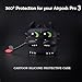 AIYAAIYA 3D Cartoon Silikonhülle Kompatibel mit Apple Airpods Pro3, Niedlich Night Dragon Erscheinungsbild Wasserdichtstoßfest für Wireless Headset Ladebox Schutzhülle mit Schlüsselbund (Schwarz)