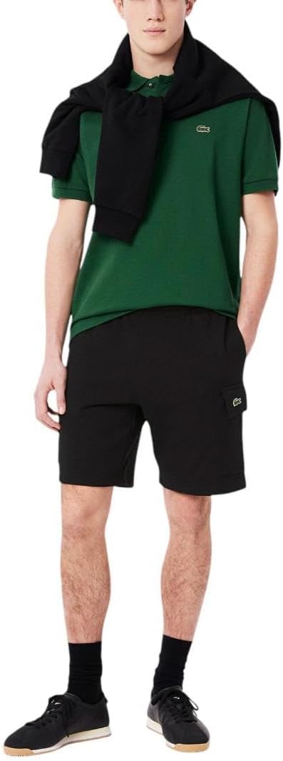 Lacoste Mens Cotton Fleece Cargo Shorts