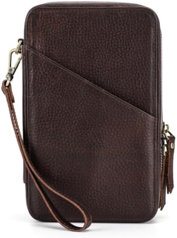 Data cable, earphone storage box, vintage leather mobile phone identification handbag image 5