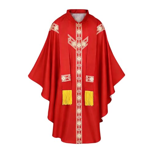 Costume de prêtre avec chasuble catholique et robe religieuse de père pour homme