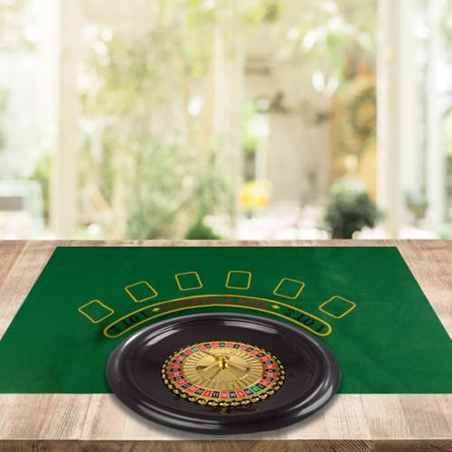 Roulette Wheel Set – 16-Inch Gambling Wheel with Reversible Roulette and Black Jack Table Cotton, Chips, 2 Decks of Cards, and More by Trademark Poker by Trademark Poker - Image 4