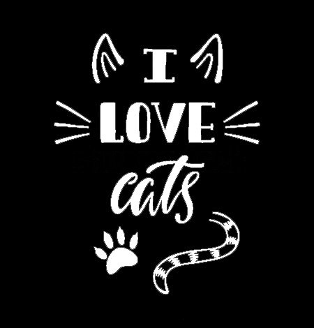 Makarios LLCMakarios LLC I Love Cats Ears and Tail Decal Vinyl Sticker Cars Trucks Vans Walls Laptop MKR| White |5.5 x 4.25|MKR275