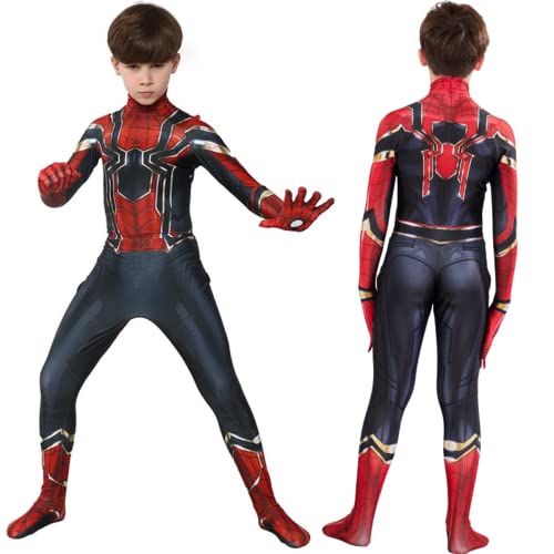 Fantasia Infantil Cosplay Homem Aranha de Ferro Vingadores Ultimato Tamanho 100