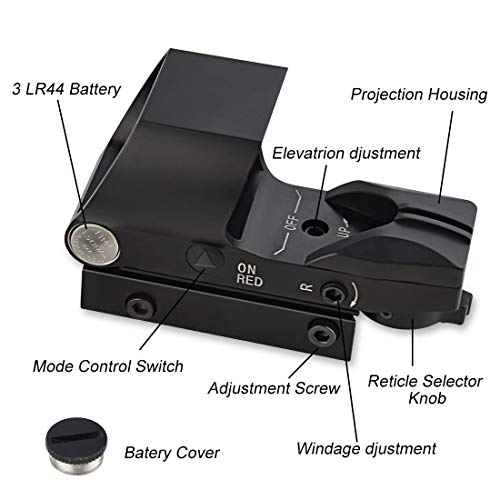 Feyachi 223 5.56 Laser Bore Sight With Reflex Sight Red & Green Dot Gun Sight With 45 Degree Rail Mount #TOP3