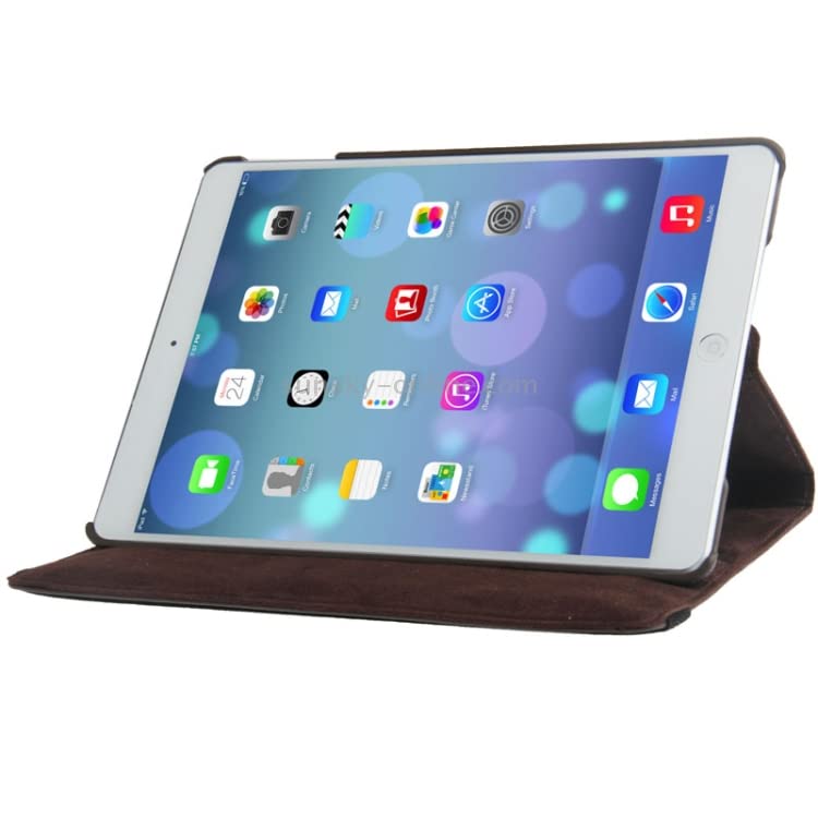 PU Leather Rotate Stand Case for iPad 9.7 inch 5th/6th Generation 2017/18 and For iPad Air 1st Generation and iPad Air 2 2013/14 (Brown) - Image 3