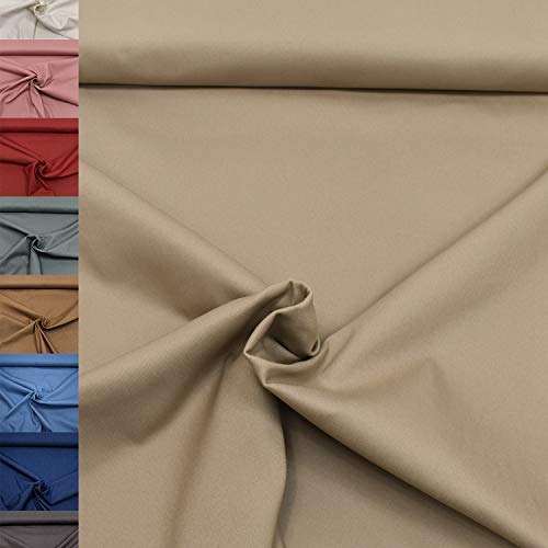 MAGAM-Stoffe Henri fester Jeansstoff uni Denim OEKO-TEX Meterware 50cm (07. Beige)