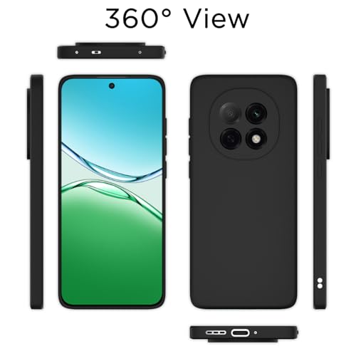 Image of Outlouders Back Cover for Oppo F29 Pro 5G | Camera Protection | Durable Soft Matte Silicone Bumper Case (Black)
