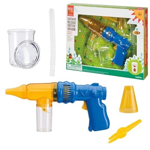 Beetle & Bee Bug Vacuum Toy Set for Kids - Insect Catching Kit with Toy Bug Gun, Tweezers, Magnifying Tube & Nozzles - Fun Bug Collection Kit for Backyard Exploration, Ages 5+