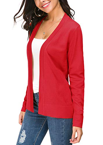 Image of EXCHIC Women's Long Sleeve Open Front Cardigan Sweater Lightweight Casual Knit Sweaters