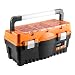 Produktbild NEO TOOLS Profi Werkzeugkasten 21" (54.7 x 27.1 x 27.8cm) Organizer, Verschließbare Fächer aus Polycarbonat, Alu-Klammern, Alu-griff, Buckle, Lightweight Kunststoff Werkzeugbox, Abnehmbarem Tablett