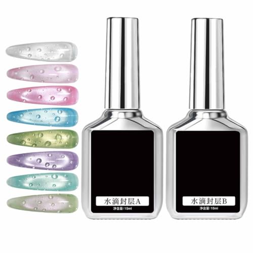Gel Top Coat Efecto Gota De Agua para Evitar Diseños Planos y Sin Brillo