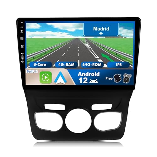 Autoradio Android 9 Pouces Pour Citroën C3 2009-2016 - 2Go+64Go, CarPlay/Android Auto Sans Fil, GPS, WiFi