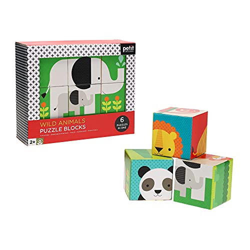 Petit Collage Wild Animals Puzzle Blocks
