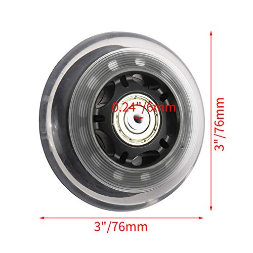 Xmsound 8Pack 70Mm 82A, 76Mm 84A Roller Blade Wheels, Roller Skating Wheels, Inline Skate Wheels Replacement With Bearings (76Mm 84A) #TOP1