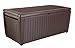 Produktbild Keter Sumatra Auflagenbox, Kissenbox für draußen, 511 L, wetterfest, Deckel mit Gasdruckfeder, Außenmaße:145x73x64 cm, Sitzgelegenheit für 2 Personen, Braun
