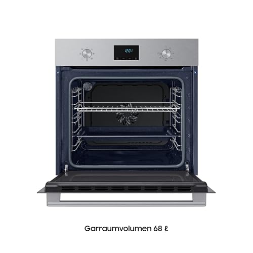 Samsung Katalyse Einbau-Backofen, 68 l, EEK: A, Single Fan, Katalytische Reinigung, 8 Heizarten inkl. 20 Automatik-Programmen, Edelstahl, NV68A1140BS/EG