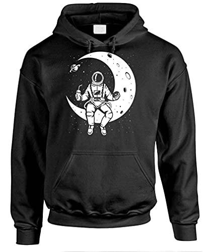 LAUNCH BREAK - astronaut nasa moon space - Mens Pullover Hoodie, L, Black
