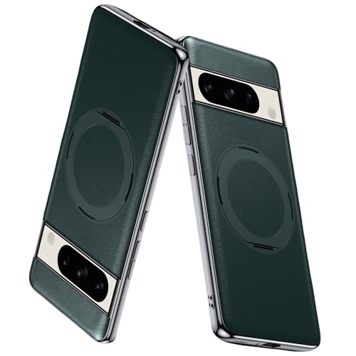 Étui en cuir véritable Google Pixel 7 Pro luxe avec support rotatif invisible