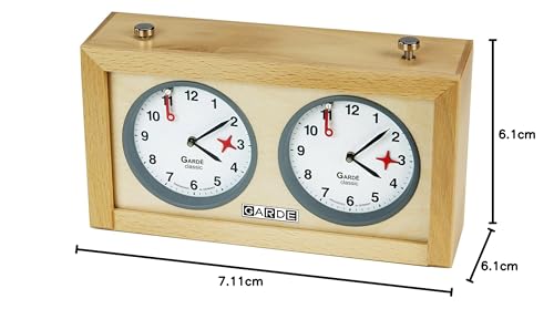 Schachuhr Garde Classic analoge Schachuhr mit Holzgehäuse