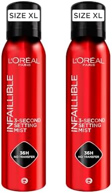 2 x Infaillible Spray fijador 3 segundos de L'Oréal Paris hasta 3...