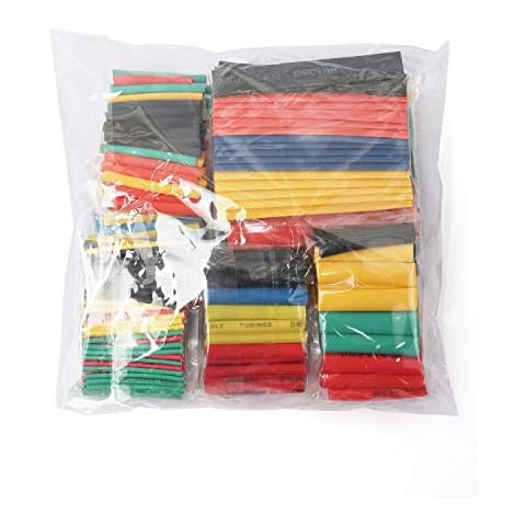164 Pcs Heat Shrink Tubing kit 2:1 Electric Insulation Heat Shrink Wrap Cable Sleeve 5 Colors in 8 Sizes Cover